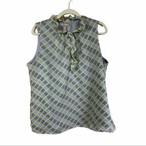Banana Republic Sleeveless Ruffled Top, Size XL